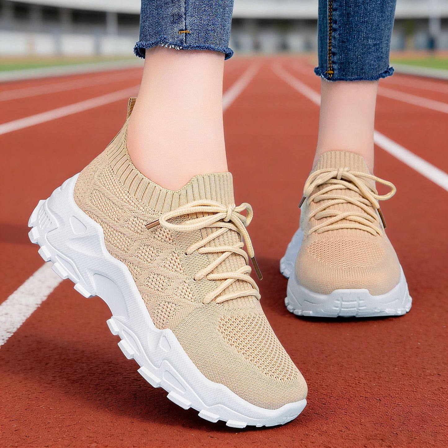 Unityfoot JM888 Knit Running Shoes – Breathable Lightweight Sneakers for Men & Women