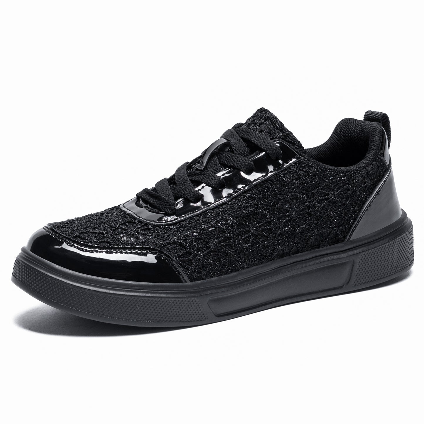 Women's Mesh Lace Canvas Sneakers | Breathable Lace-Up Fashion Shoes