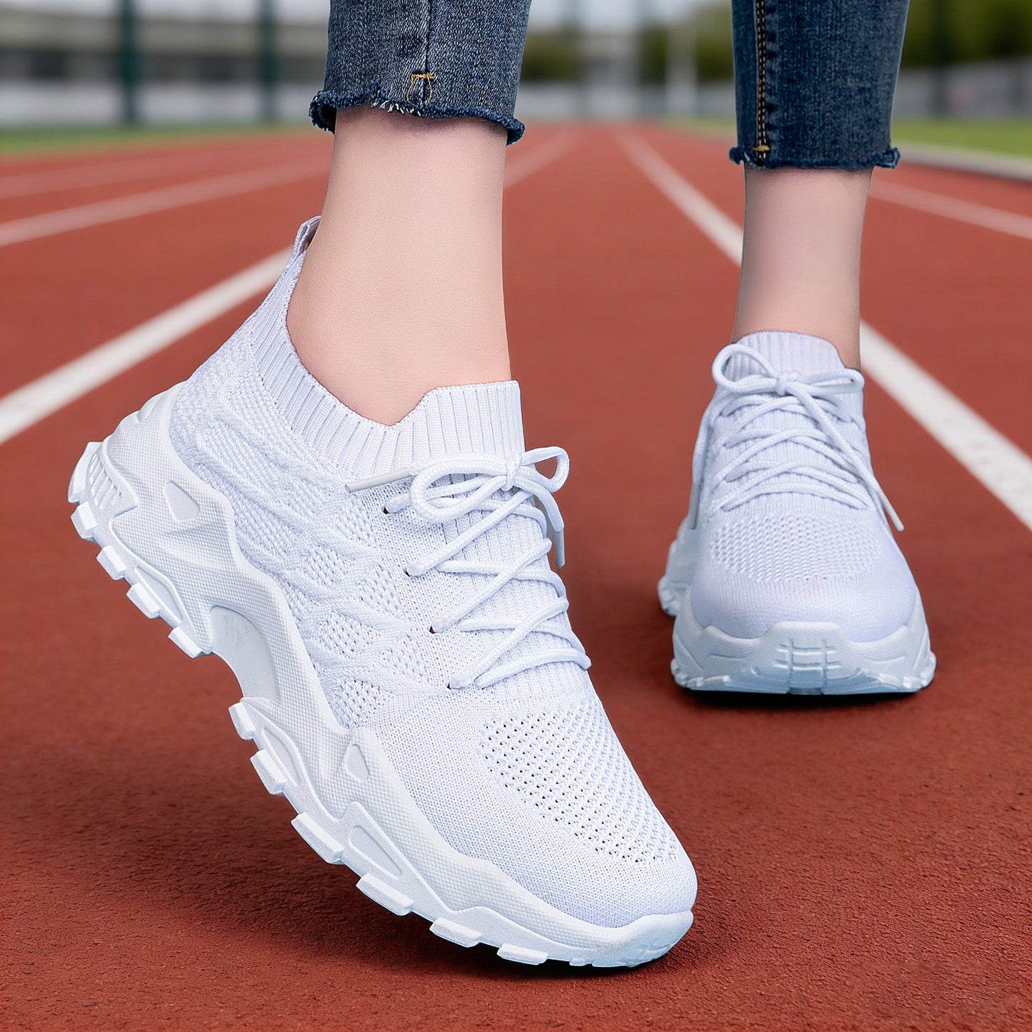 Unityfoot JM888 Knit Running Shoes – Breathable Lightweight Sneakers for Men & Women
