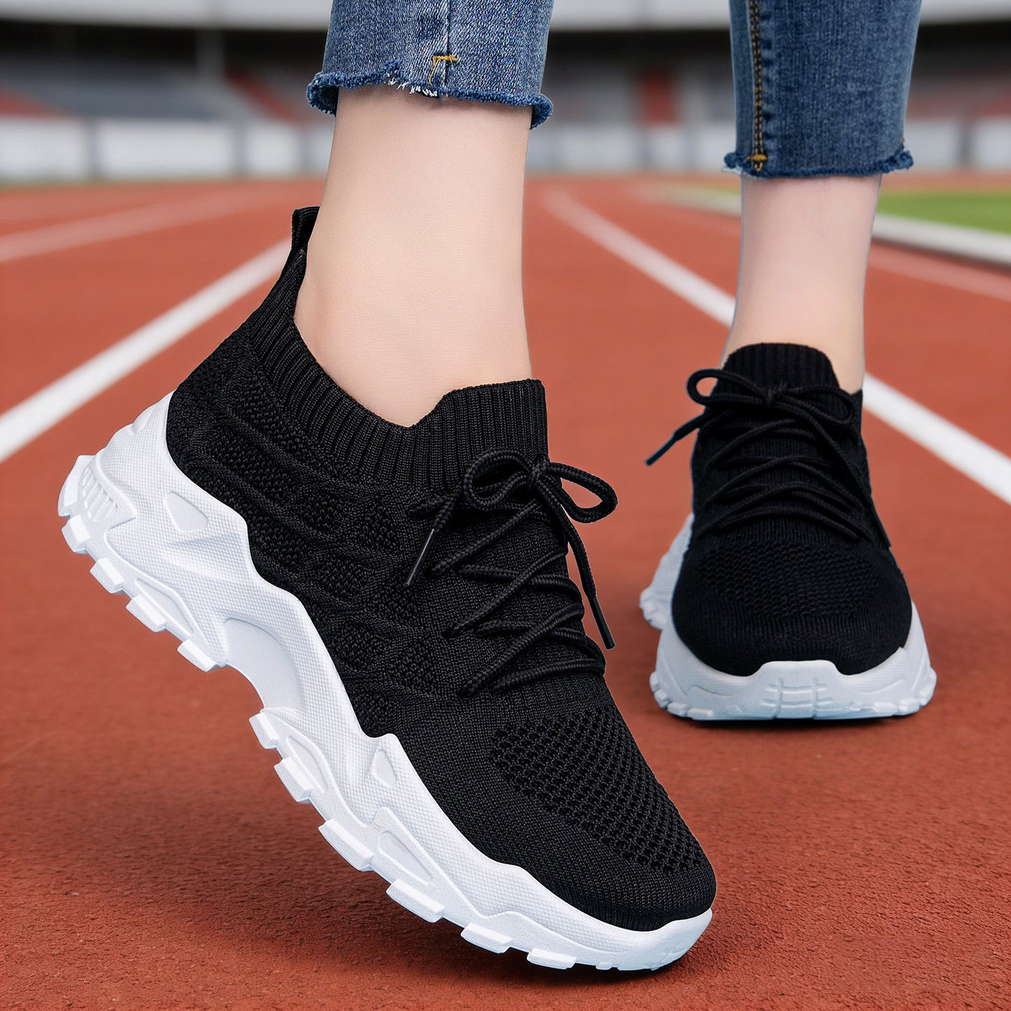 Unityfoot JM888 Knit Running Shoes – Breathable Lightweight Sneakers for Men & Women